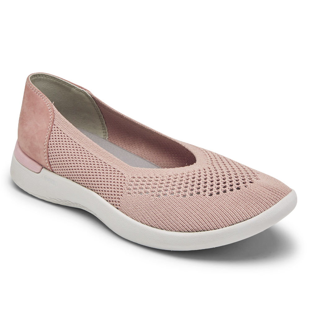 Rockport Singapore Womens Flats - truFLEX Fly Knit Ballet Pink - WO8324975